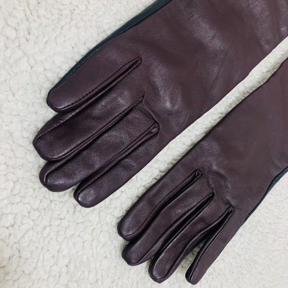 Zara burgundy colored gloves - Picture 3 of 6